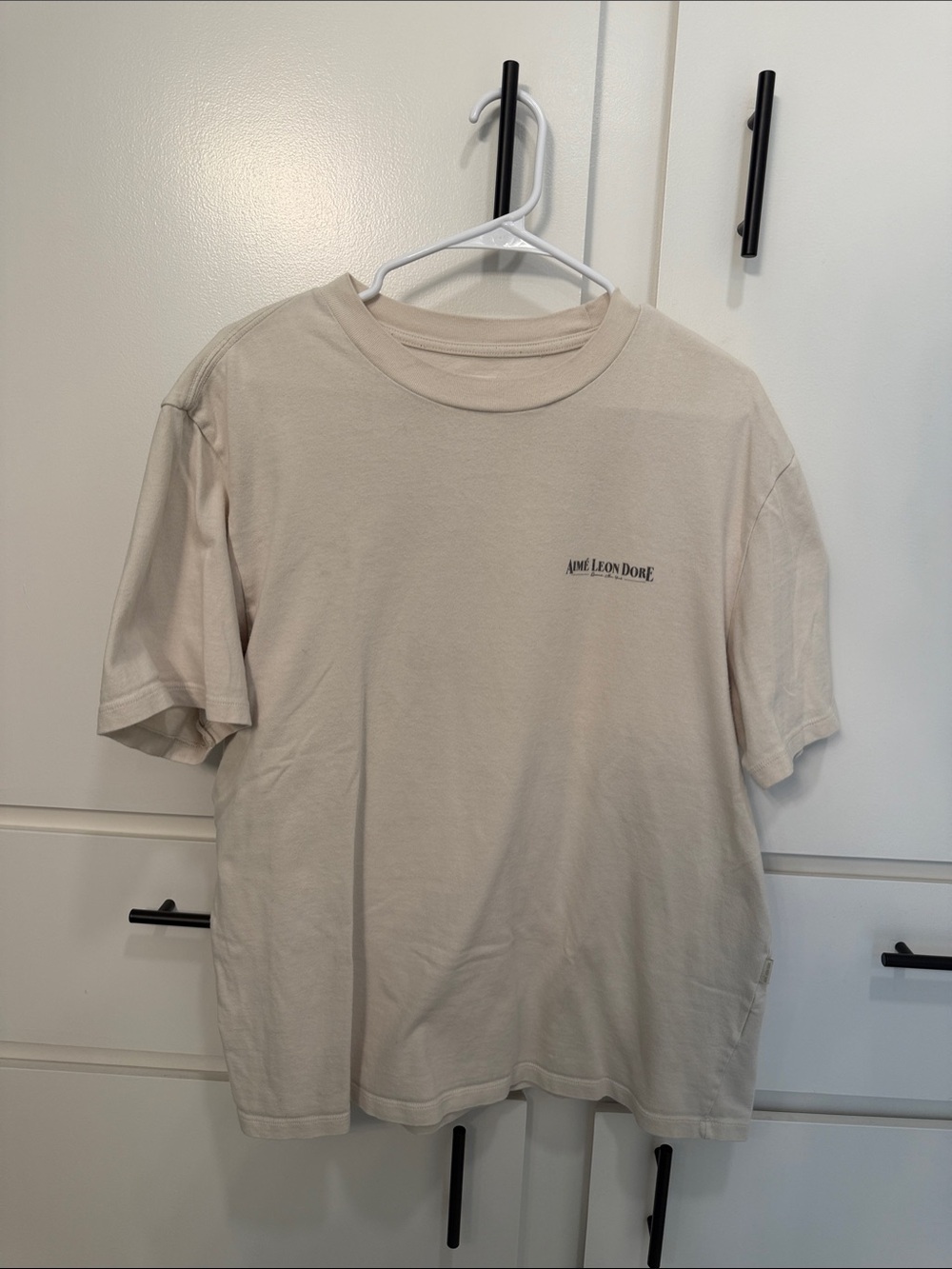 Aime Leon Dore Cream Logo Short-Sleeve Tee